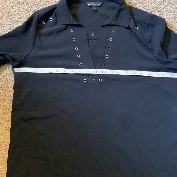 Black long sleeve shirt grommet details M / L - Picture 8 of 13